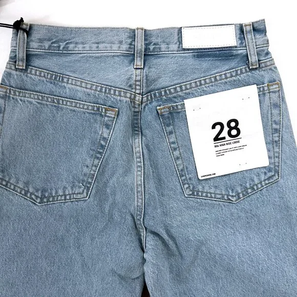 Re/Done 90s High-Rise Loose Jeans NWOT Button Fly Rigid Denim Sz 28 - Picture 8 of 10